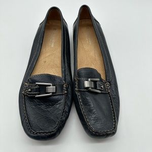New Womens Naturalizer N5 Comfort 8.5 Leather Slip On Loafers Shoes Blue 8 1/2